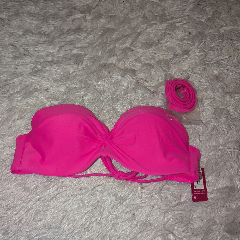 Nwt Xhilaration Pink Women's Bikini Top Xs